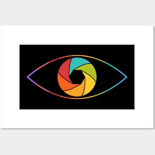 Colorful eye camera shutter Posters and Art